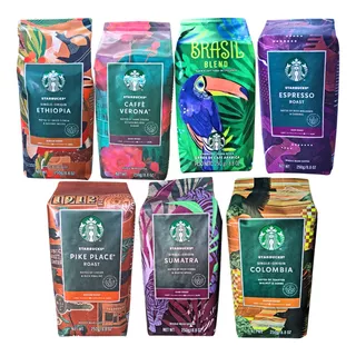 4 Cafés Starbucks Original Em Grãos Ou Moído - Pct 250g