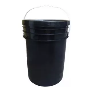 Balde 20l Tacho Negro Tapa Cultivo Hidroponia Liquidos X 5