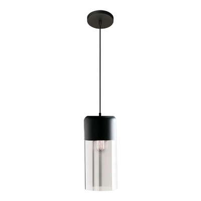 Colgante Cristal Gurion 1 Luz Negro Moderno Apto Led Cie