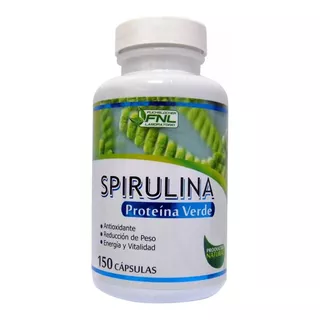 Spirulina Pura Fnl 1 Frasco 150 Cap 400 Mg.  Control Peso