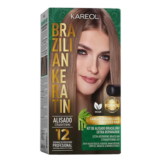 Kit Alisado Vegano Extra Reparador Cabellos Dañados Kareol