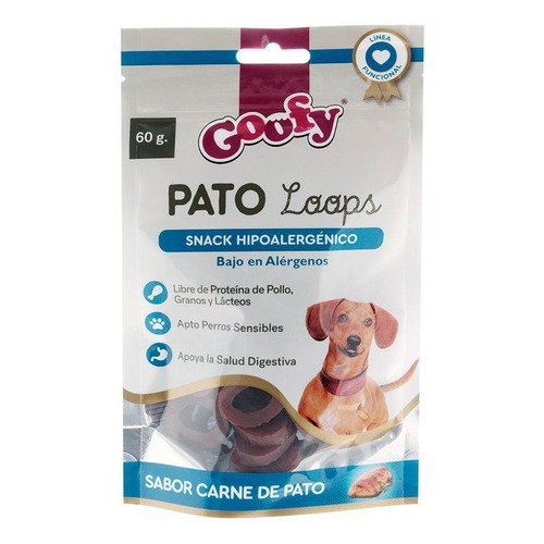 Snack Premio Perro Hipoalergenico Goofy Pato Loops 60gr. Np