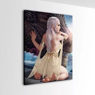 Cuadro En Canvas Daenerys Y Drogon, Juego De Tronos