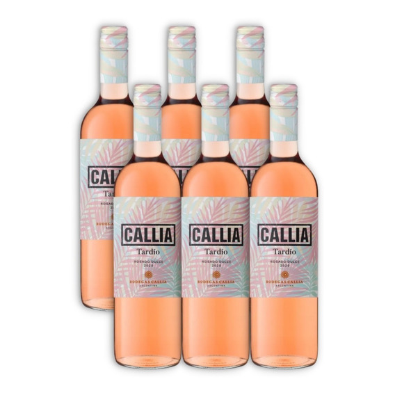 Vino Callia Tardío Rosado Dulce Caja X6 750ml Valle De Tulum