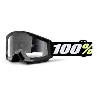 Óculos Motocross Infantil Juvenil 100% Strata Mini Preto