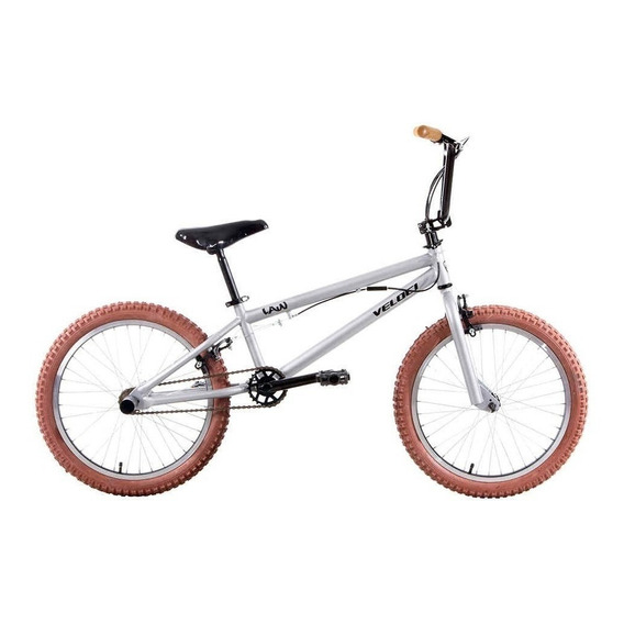 Bicicleta bmx freestyle infantil Veloci Bikes Law Freestyle R20 frenos u-brakes color plata