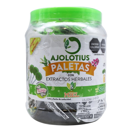 Paleta Ajolotius- Extractos Herbales 50 Piezas