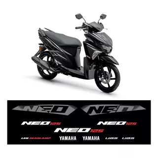 Kit Adesivo Faixa Scooter Yamaha Neo 2021 2022 Preta Neo012
