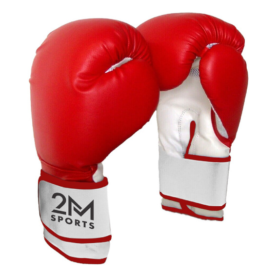 Guantes De Boxeo Para Kickboxing Guante Rojo 12oz 2m Sports