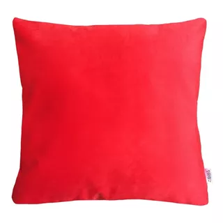 Cojín Decorativo Diseño Suave Rojo 50x50 Con Relleno