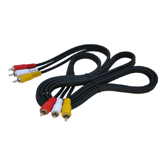 20 Unidades Cable 3x3 Rca De 1.5 Metros Audio Vídeo  