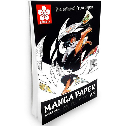  Sakura Bristol Manga Paper 20 hojas  lisa 1 materias unidad x 1 21cm x 14.8cm