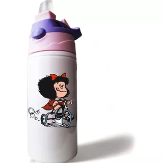 Botella Escolar Para Liquido Diseño Mafalda 500 Ml