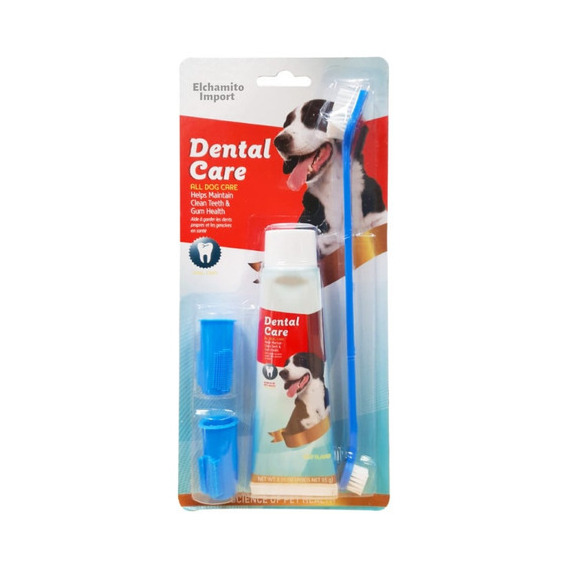 Set De Higiene Dental Con Cepillo Para Mascota Dental Care Sabor Carne