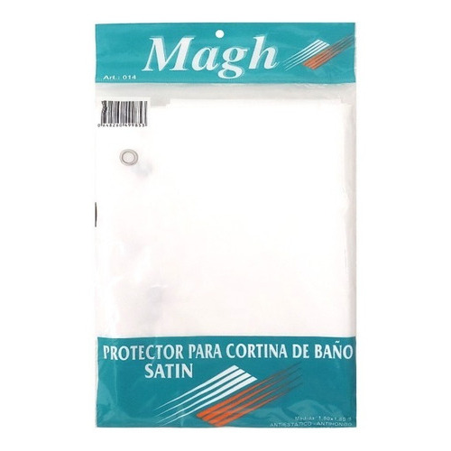 Protector De Cortinas De Baño Anti Hongos Satin Color Blanco Protector Satin