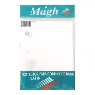 Protector De Cortinas De Baño Anti Hongos Satin Color Blanco Protector Satin