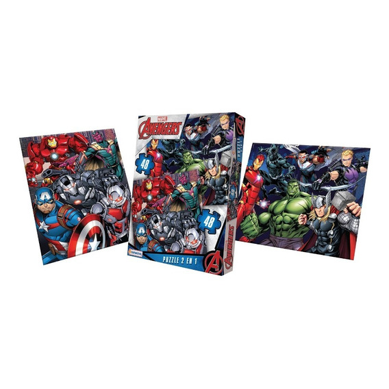 Puzzle Avengers X 2 Rompecabezas 48 Piezas Marvel Avenger