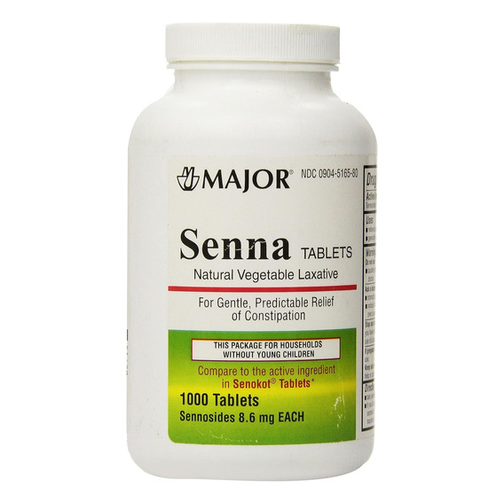 Major Senna Tabletas Laxante Natural X 1000 Tabletas