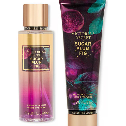 Duo Victoria's Secret Body Mist Y Locion Sugar Plum Fig