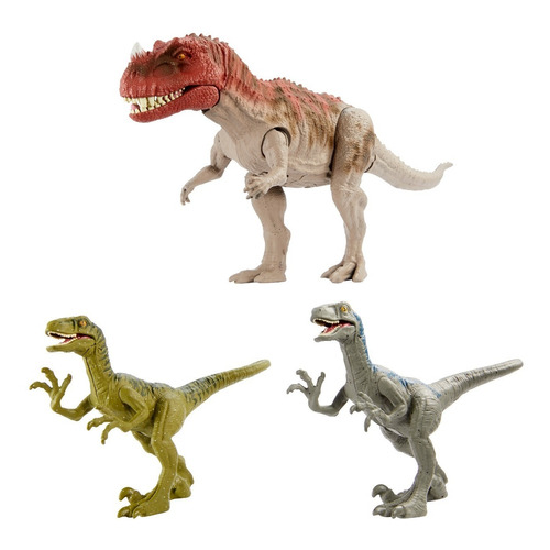 Set Ceratosaurus + Velociraptor X2 Jurassic World Original