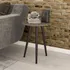 Mesa De Living Lateral Redonda Patas Altas 100% Mdp
