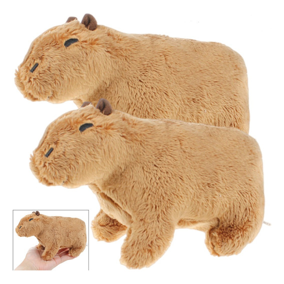 2 Pcs Peluche Capibara, Animal Capybara Niños Bebe Regalo 