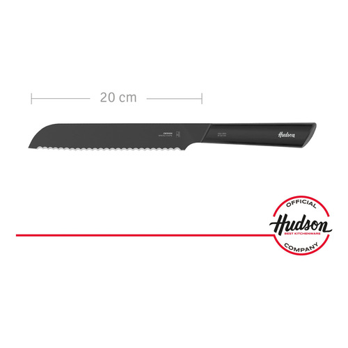 Cuchillo De Pan Acero Inoxidable8'' Linea Hudson Design Color Plateado
