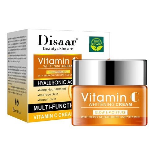 Crema Aclarante Vitamina C + Acido Hialuronico Disaar 50ml Tipo de piel Mixta