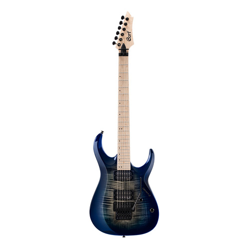 Guitarra eléctrica Cort X Series X300 de tilo blue explosion con diapasón de arce