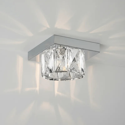  Plafon Aplique 1 Luz Cromo Cairel Redondo Moderno Pal Plateado