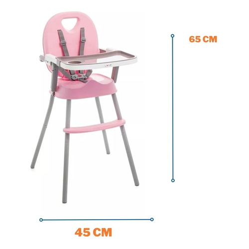 Silla De Comer Bebe 3 En 1 Love 660 Convertible Booster Color Rosa silla convertible