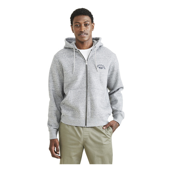 Polerón Hombre Full Zip Regular Fit Gris Dockers