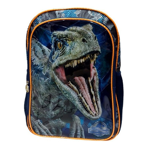 Mochila Grande Escolar Ruz Jurassic World Dinosaurio Blue 173705 Coleccion Furia Color Azul