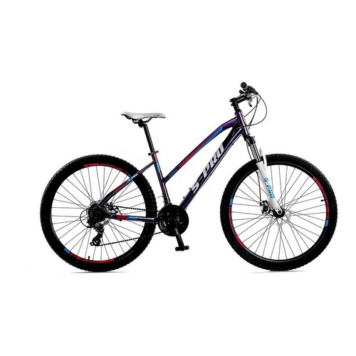 Mountain bike femenina S-Pro Aspen 27.5 21v frenos de disco mecánico cambios Shimano TX35 color negro