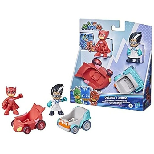 Pj Masks Ululette Vs Romeo Pilotos Al Combate Figuras De 7cm