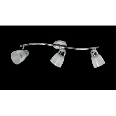 Aplique Plafon 3 Luces Sistema S Acero Cromo Apto Led E27