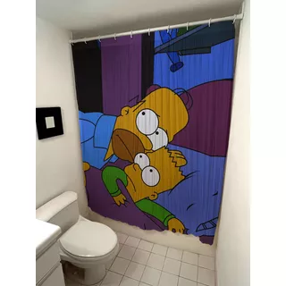 Cortina De Baño Homero Y Lisa Simpson