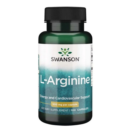 L-arginina Swanson 500mg 100c Energía Y Salud Cardiovascular Sabor Sin sabor