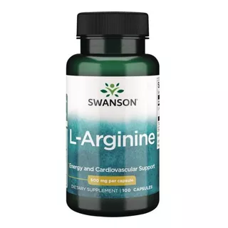 L-arginina Swanson 500mg 100c Energía Y Salud Cardiovascular Sabor Sin Sabor