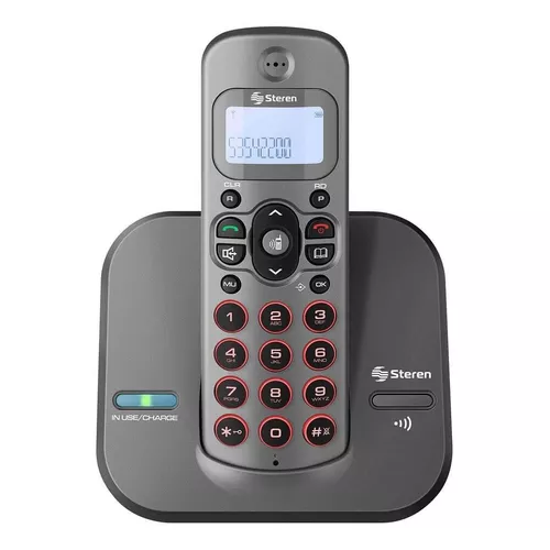 AT&T EL51203 DECT 6.0 Teléfono con identificador de llamada/llamada en  espera, 2 teléfonos inalámbricos, plateado
