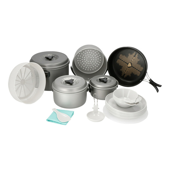 Set De Cocina Premium 6/p Gris Doite