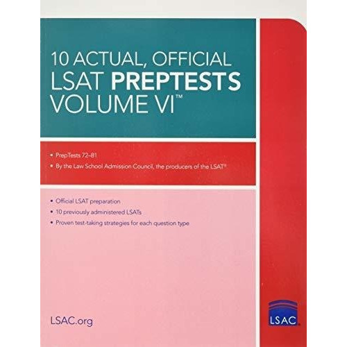 10 Actual, Official Lsat Preptests Volume Vi..., De Council, Law School Admission. Editorial Law School Admission Council En Inglés