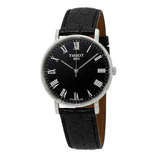 Reloj Tissot Everytime Medium Esfera Negra Boleta Color de la correa Negro Color del fondo P