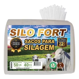 Sacos De Silagem Br 51x110 Reforçado Premium 50un C/ Lacre