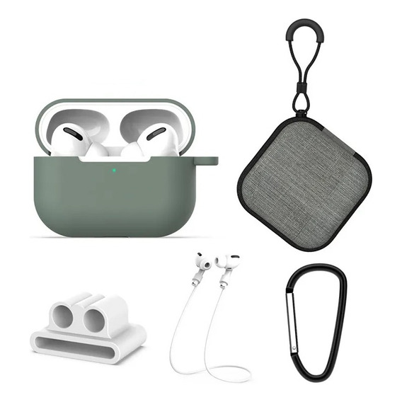 Kit Funda Estuche Correa Muñequera Silicona AirPods Pro