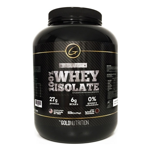 Proteína Aislada - 100% Whey Isolate 5lb - Gold Nutrition Sabor Helado de chocolate
