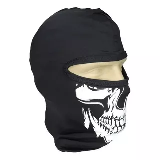 Balaclava Caveira Tática Militar Proteção Uv50+ Cor Preto