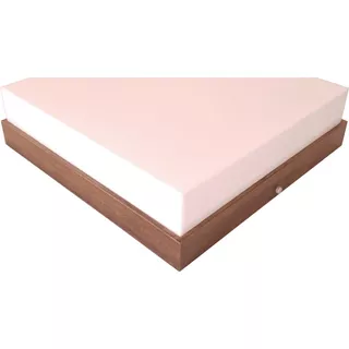 Plafon Sobrepor Luminária Madeira Acrílico 40x40 Franja Mdf