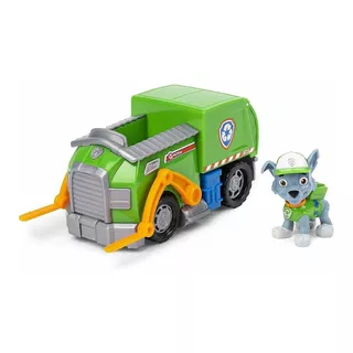Paw Patrol Rocky's Recycle Truck Vehicle With Collectible Fi