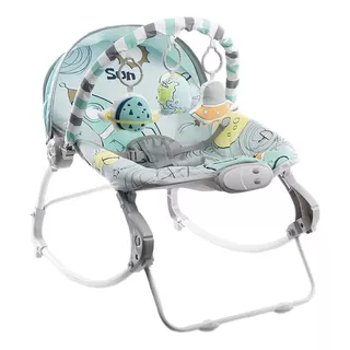 Cadeira De Balanço Para Bebê Dican Passeio Espacial Água/cinza